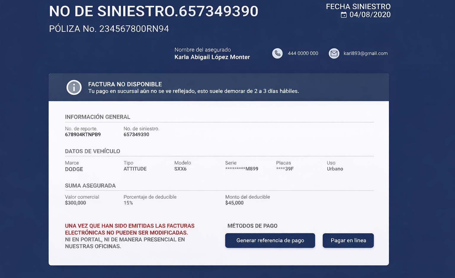 Portal de pago de deducibles